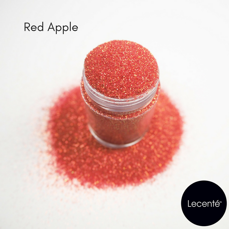 Lecente Iridescent Red Apple Glitter